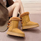 Women's Platform Snow Boots with Bow Detail