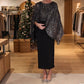 Women’s Elegant Sequin Cape Sleeve Dress