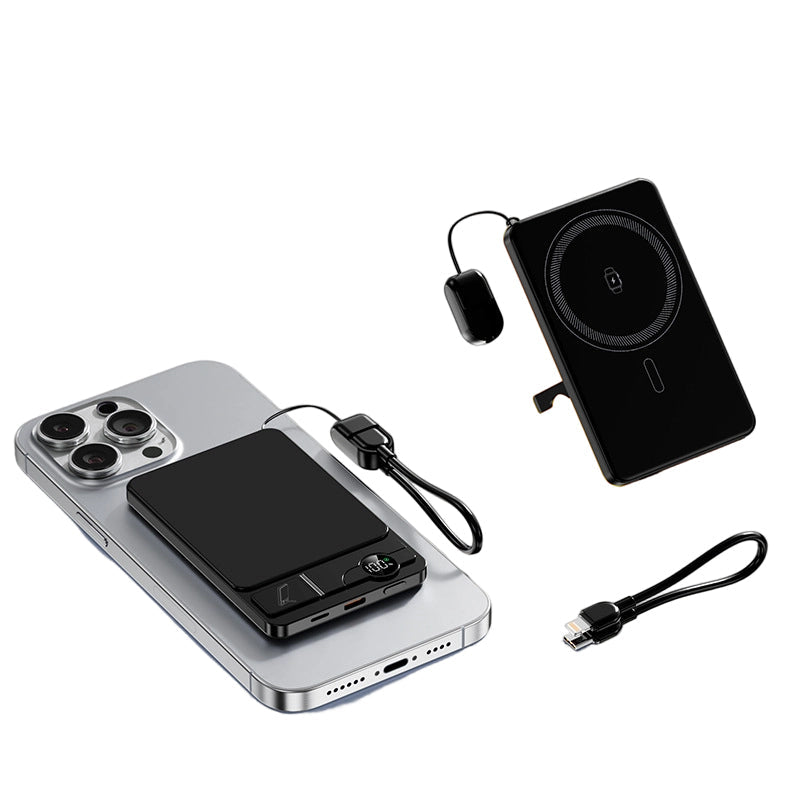 3-in-1 Magnetic Wireless Portable Charger with Kickstand