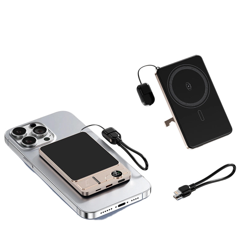 3-in-1 Magnetic Wireless Portable Charger with Kickstand