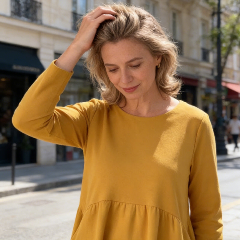 👗Women's Loose Fit Round Neck Midi Dress with Pockets-Effortless Comfort & Everyday Elegance✨