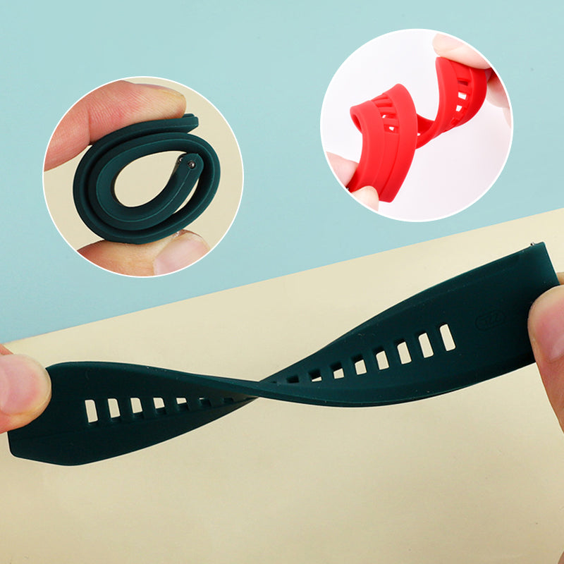 22mm Silicone Watch Strap + Leather Watch Strap