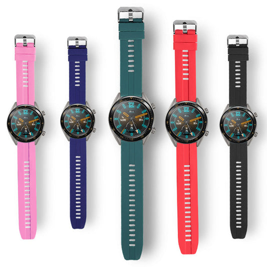 22mm Silicone Watch Strap + Leather Watch Strap