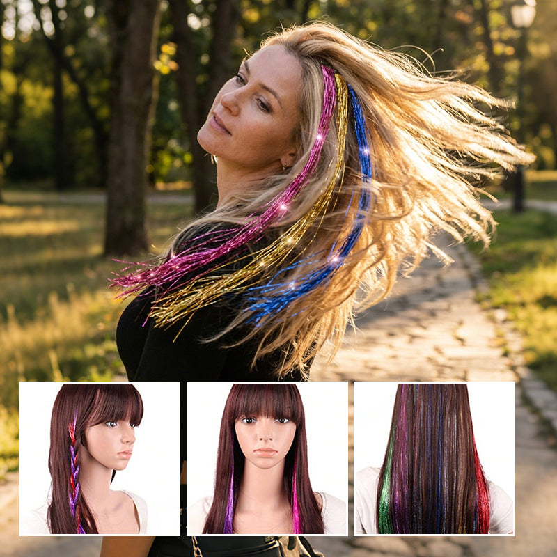Sparkling Clip-in Hair Tinsel