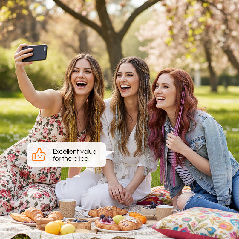 Sparkling Clip-in Hair Tinsel