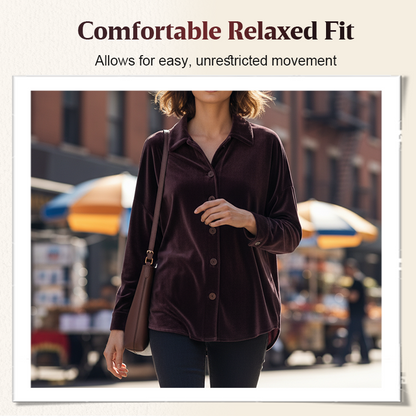 🎁 Hot Sale 50% OFF 🔥Women's Elegant Lapel Long Sleeve Button-Down Shirt