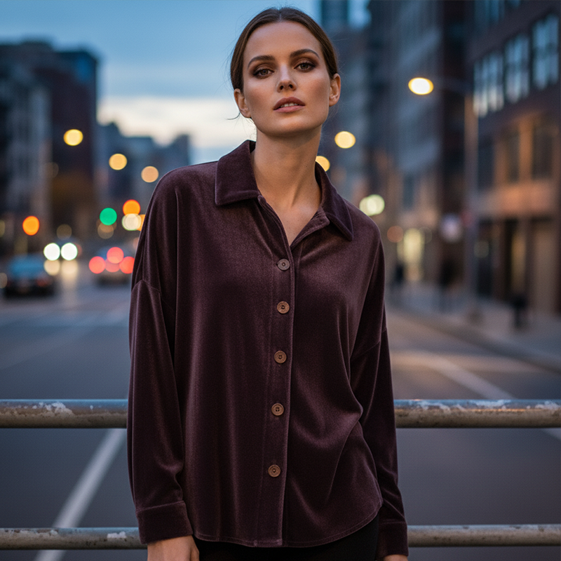 🎁 Hot Sale 50% OFF 🔥Women's Elegant Lapel Long Sleeve Button-Down Shirt