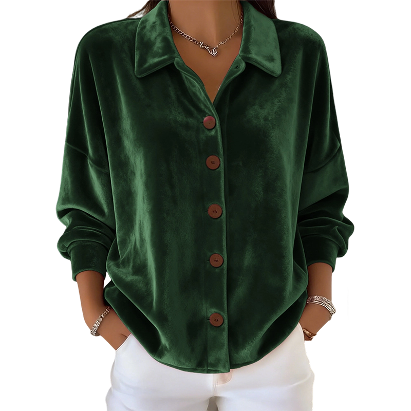 🎁 Hot Sale 50% OFF 🔥Women's Elegant Lapel Long Sleeve Button-Down Shirt