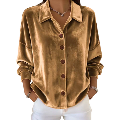 🎁 Hot Sale 50% OFF 🔥Women's Elegant Lapel Long Sleeve Button-Down Shirt