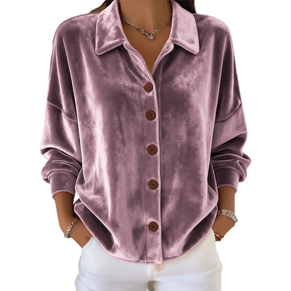🎁 Hot Sale 50% OFF 🔥Women's Elegant Lapel Long Sleeve Button-Down Shirt