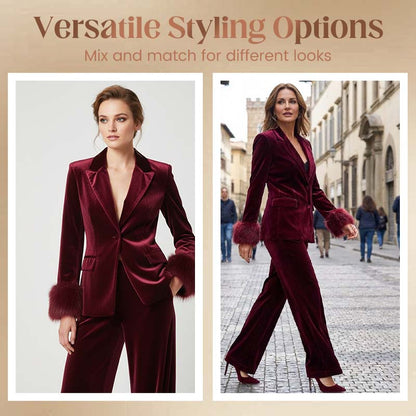 Women's Elegant Chic Blazer & Trousers