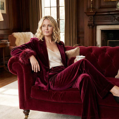 Women's Elegant Chic Blazer & Trousers