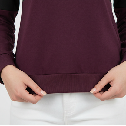 Women's Color-Block Hooded Sweatshirt & Pants 2-Piece Set