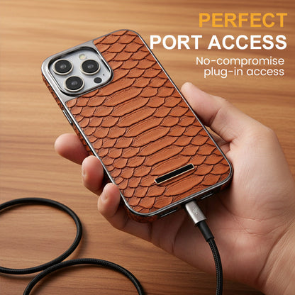 Snakeskin Texture Faux Leather Phone Case