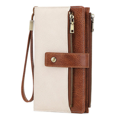 Women's Retro Style RFID Blocking Tri-fold Wallet