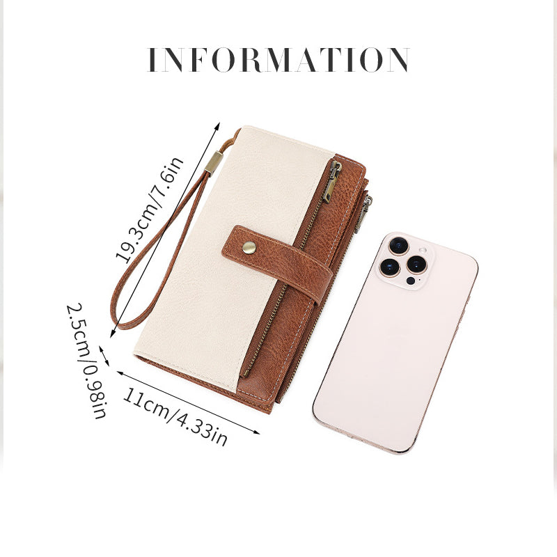 Women's Retro Style RFID Blocking Tri-fold Wallet