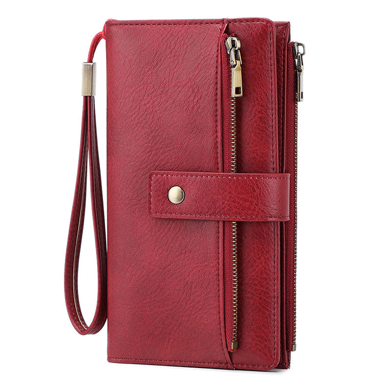 Women's Retro Style RFID Blocking Tri-fold Wallet