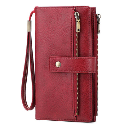 Women's Retro Style RFID Blocking Tri-fold Wallet