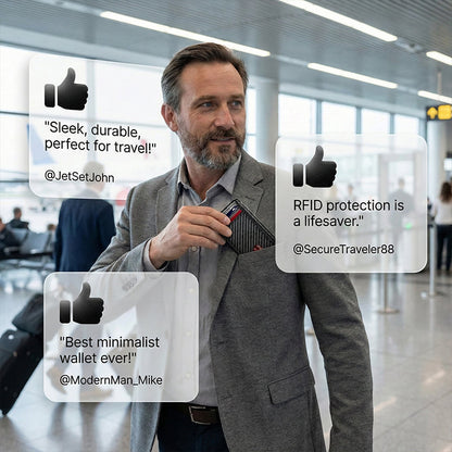 Minimalist Men’s Slim Wallet with RFID Blocking