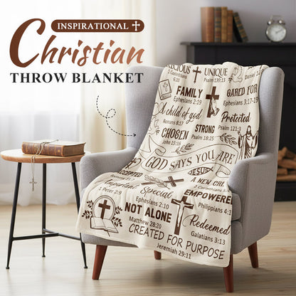 Inspirational Christian Throw Blanket