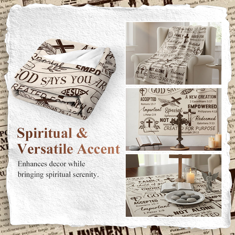 Inspirational Christian Throw Blanket