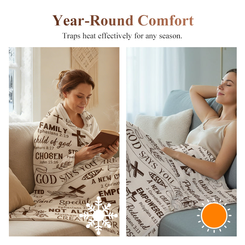 Inspirational Christian Throw Blanket