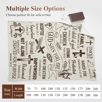 Inspirational Christian Throw Blanket