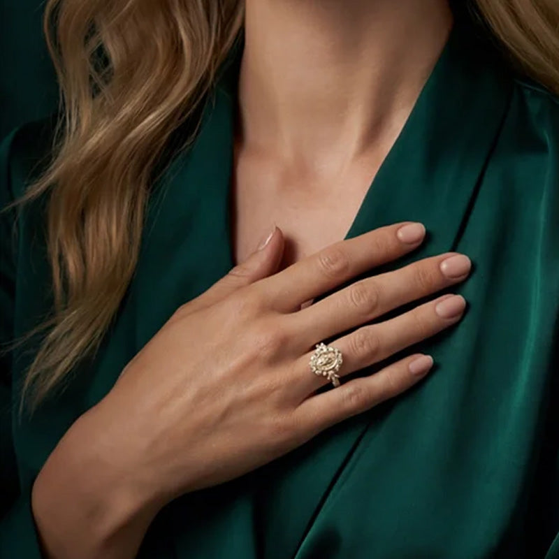 Elegant Virgin Mary Emblem Ring