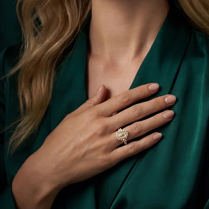Elegant Virgin Mary Emblem Ring