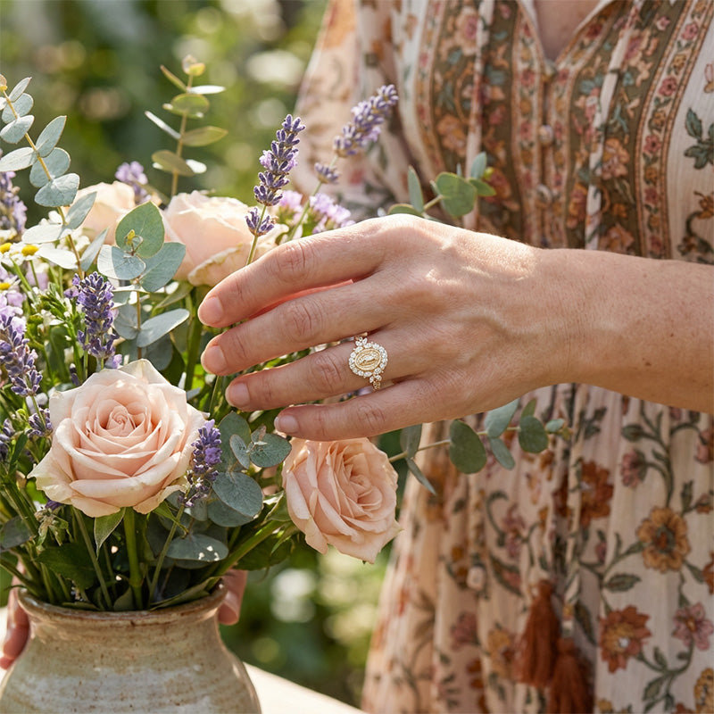 Elegant Virgin Mary Emblem Ring