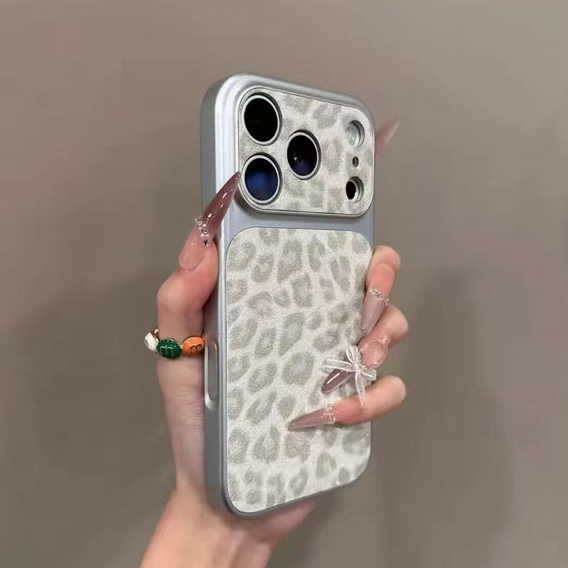 Frosted Leopard Print Shockproof Phone Case