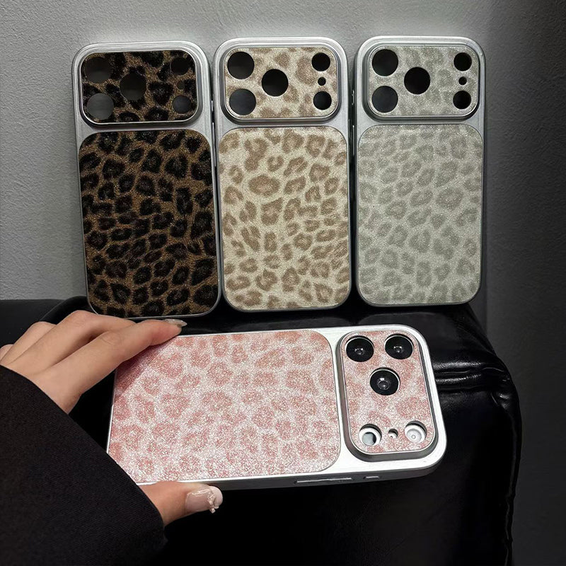 Frosted Leopard Print Shockproof Phone Case