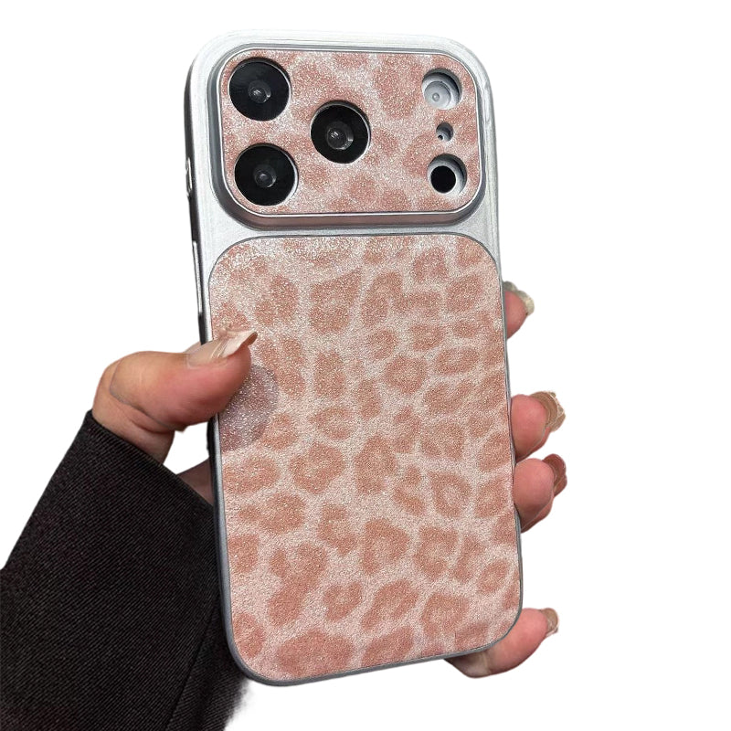 Frosted Leopard Print Shockproof Phone Case