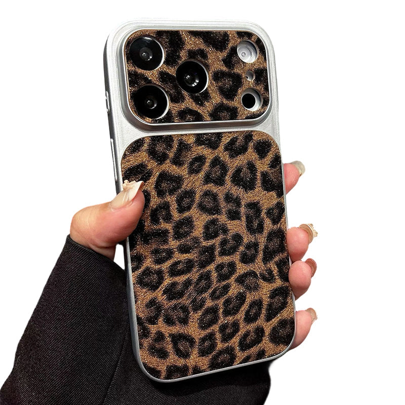 Frosted Leopard Print Shockproof Phone Case