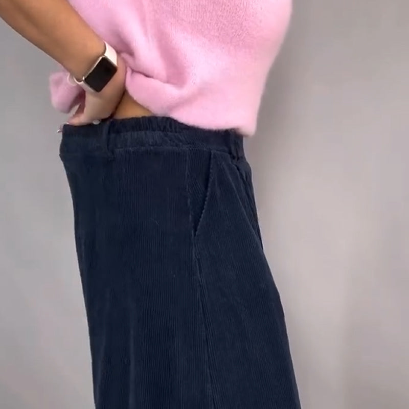 Comfort Chic: Knit Top & Loose Wide-Leg Pants Set