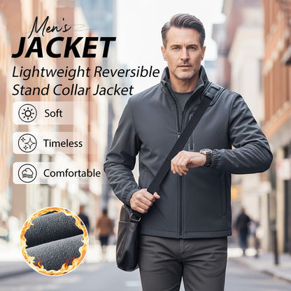 Men's Lightweight Reversible Stand Collar Jacket