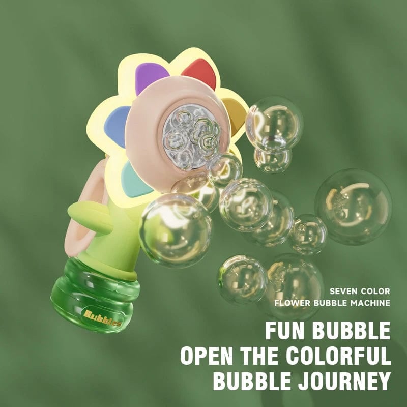 Portable Electric Sunflower Bubble Machine
