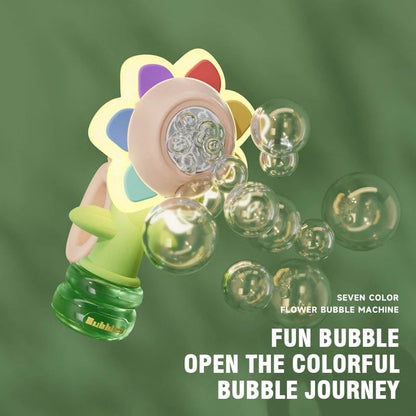 Portable Electric Sunflower Bubble Machine