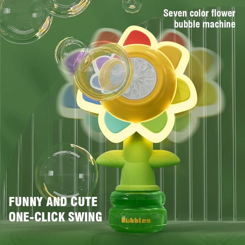 Portable Electric Sunflower Bubble Machine