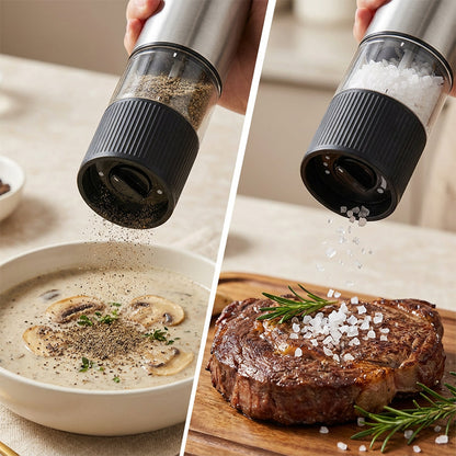 Electric Pepper & Salt Grinder Set