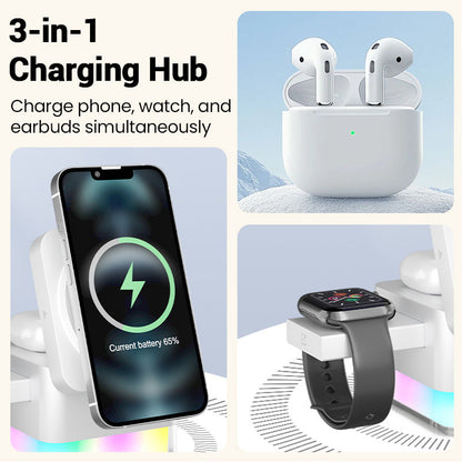 3-in-1 Foldable Magnetic Wireless Charging Station