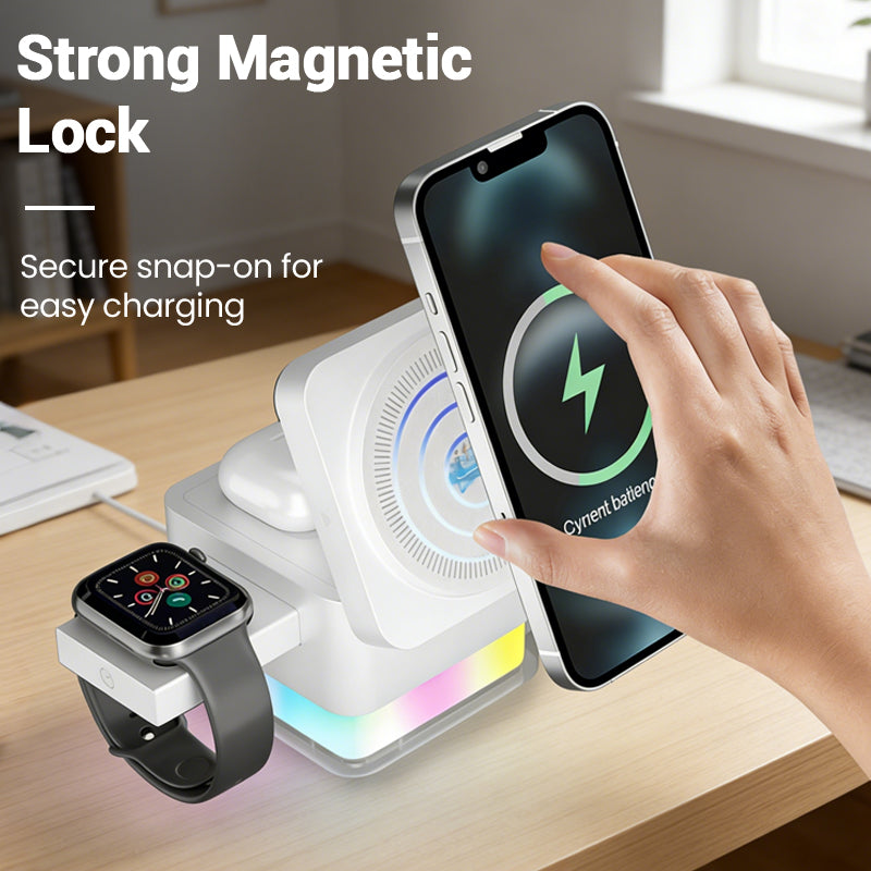 3-in-1 Foldable Magnetic Wireless Charging Station