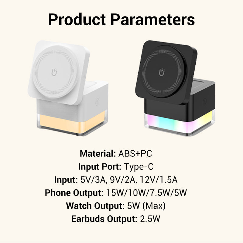 3-in-1 Foldable Magnetic Wireless Charging Station