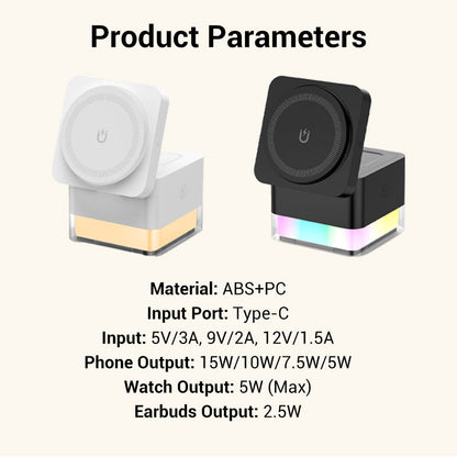 3-in-1 Foldable Magnetic Wireless Charging Station