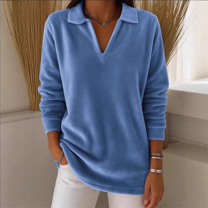 Women's Long Sleeve Casual V-Neck Pullover