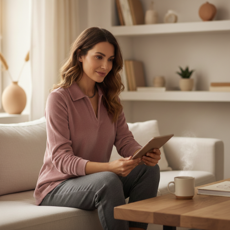 Women's Long Sleeve Casual V-Neck Pullover