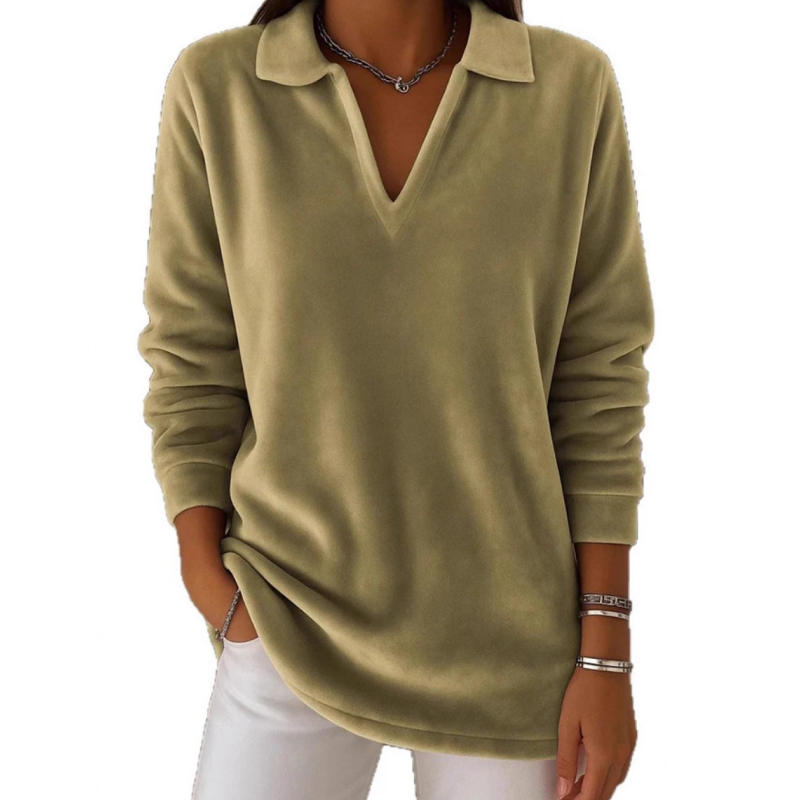 Women's Long Sleeve Casual V-Neck Pullover