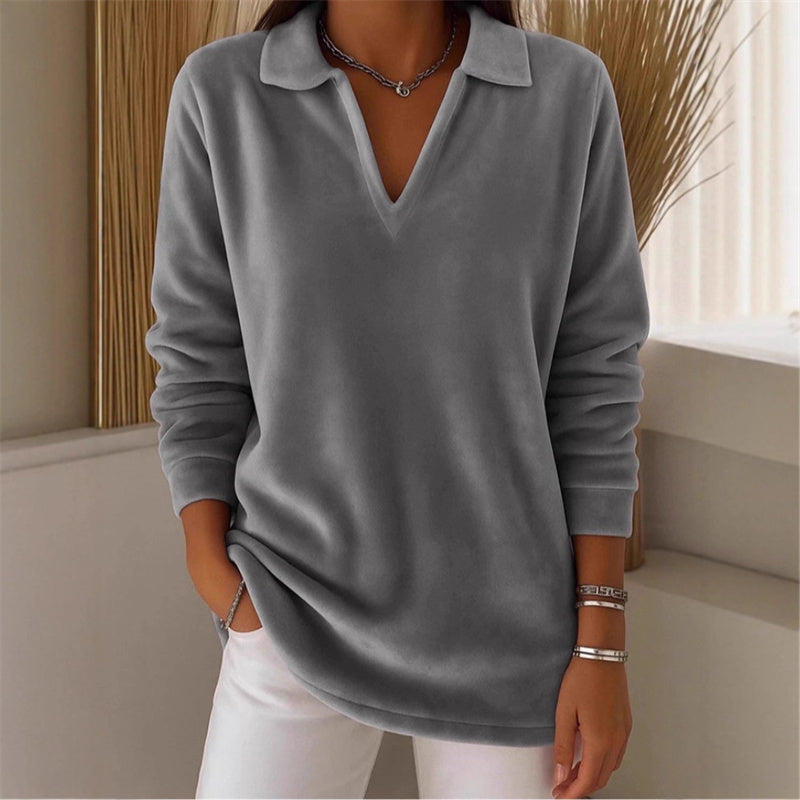 Women's Long Sleeve Casual V-Neck Pullover