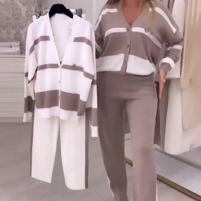 Striped Casual 2-Piece Set