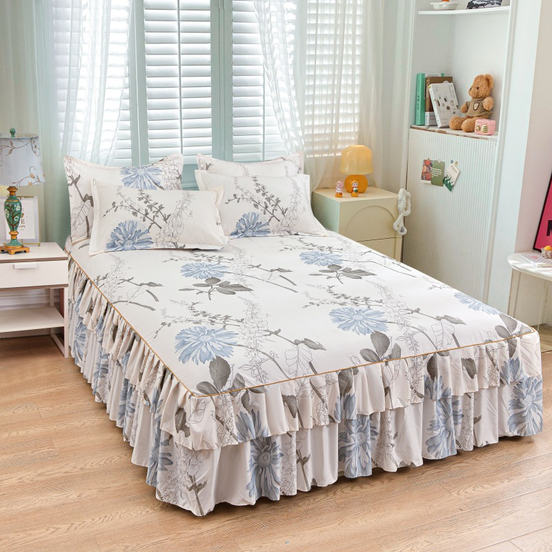 🛏️ 49% OFF NOW! 🎀 3-Piece Ruffled Bed Skirt Set – Elegant Design, Easy Fit & Complete Coverage 🛌